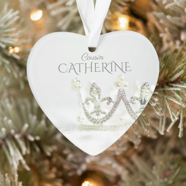 Moderner Minimalistischer Cousin Familienname Ornament (Baum)