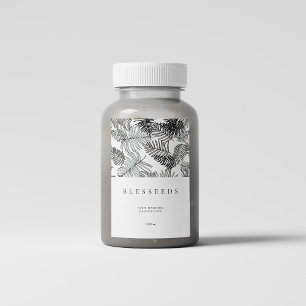 Moderner Minimalistischer dunkler Sommer Bio Lebensmitteletikett