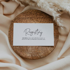 Moderner minimalistischer Ehekateller Begleitkarte