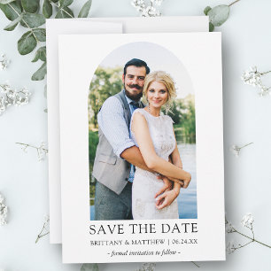 Moderner Minimalistischer einfacher Foto Save The Date