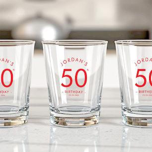 Moderner minimalistischer einfacher Geburtstag-Par Schnapsglas