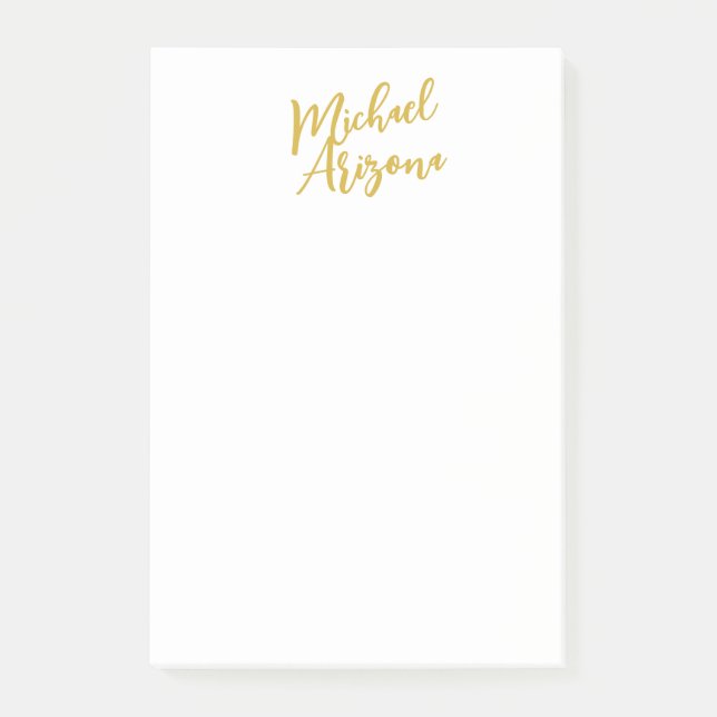 Moderner Minimalistischer einfacher Schlichter Han Post-it Klebezettel (Vorderseite)