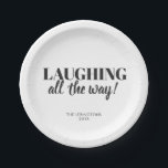 Moderner Minimalistischer einfacher Text Pappteller<br><div class="desc">Moderne Minimalistische Simple Text Party Paper Teller - perfekt für Ihren modernen,  einfachen Urlaubstisch,  aber dennoch elegant!</div>