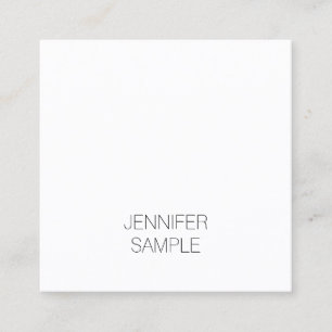 Moderner minimalistischer Elegant-Template Clean L Quadratische Visitenkarte