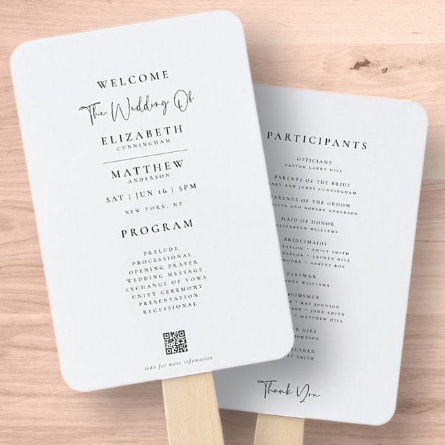 Moderner Minimalistischer Eleganter Chic Simple We Fächer (Von Creator hochgeladen)