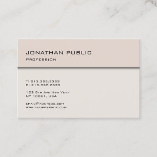 Moderner Minimalistischer eleganter Visitenkarte