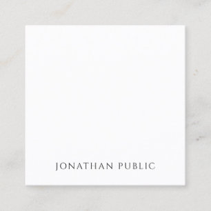 Moderner Minimalistischer Entwurfs-elegante Quadratische Visitenkarte