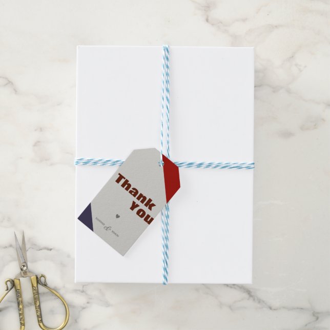 Moderner Minimalistischer Fall Danke, dass Sie die Geschenkanhänger (Mit Garn)