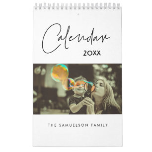Moderner minimalistischer Familienkalender 2026 Kalender