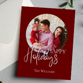 Moderner Minimalistischer Foto Urlaub Feiertagspostkarte