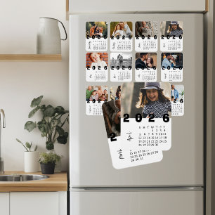 Moderner minimalistischer Fotokalender April 2026 Magnet