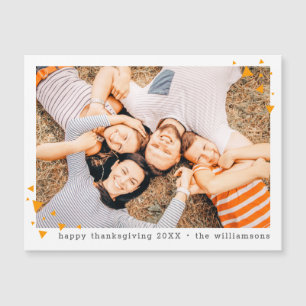 Moderner Minimalistischer Fun Shapes Foto Erntedan Magnetkarte