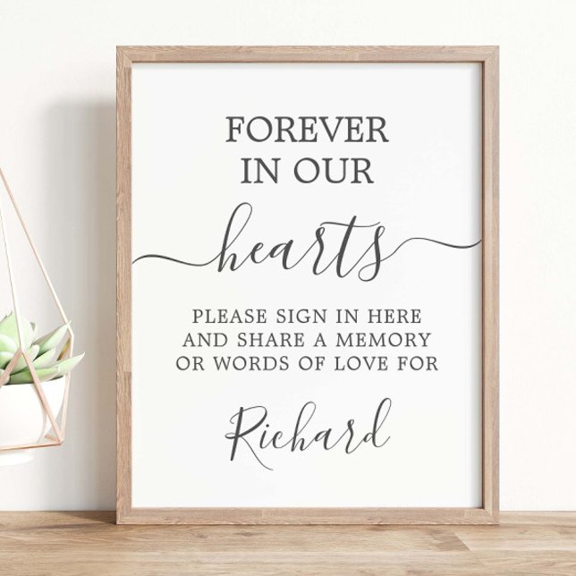 Moderner Minimalistischer Gedenktisch Poster (Von Creator hochgeladen)