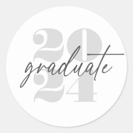 Moderner Minimalistischer Grau-Grau-Sticker Runder Aufkleber