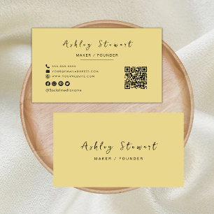 Moderner Minimalistischer Groovy-Beruflicher Qr-Co Visitenkarte