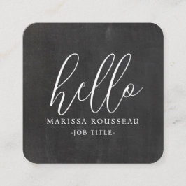 Moderner Minimalistischer hellgrauer QR-Code Quadratische Visitenkarte