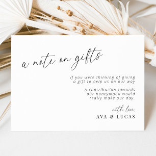 Moderner Minimalistischer Hinweis auf Honeymoon-Sp Begleitkarte