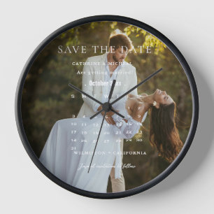Moderner Minimalistischer Hochzeitkalender Save th Uhr