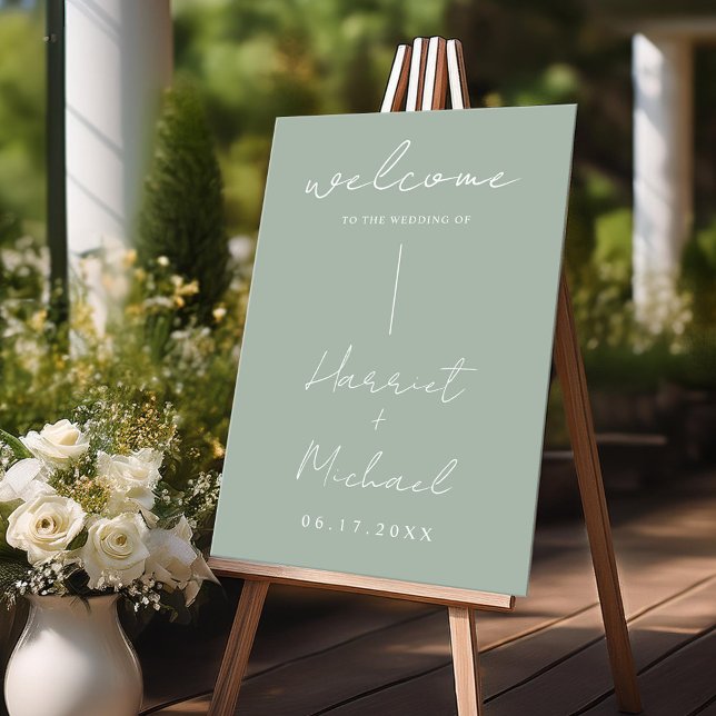 Moderner Minimalistischer Hochzeitsempfang Acrylschild (Von Creator hochgeladen)