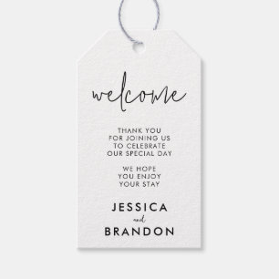 Moderner Minimalistischer Hochzeitsempfang Geschenkanhänger