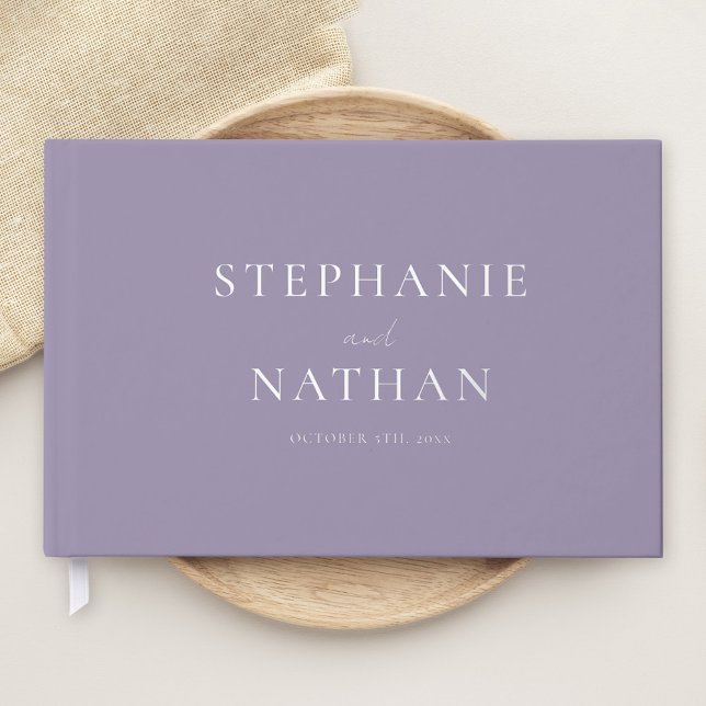 Moderner Minimalistischer Hochzeitssilber Gästebuch (Von Creator hochgeladen)