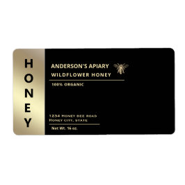 Moderner, minimalistischer Honigbienenhonig