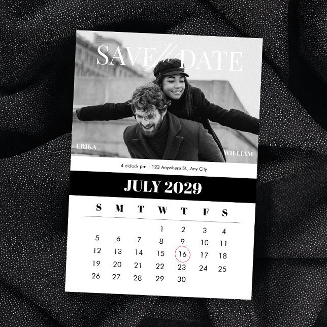 Moderner minimalistischer Kalender  Save The Date (Von Creator hochgeladen)