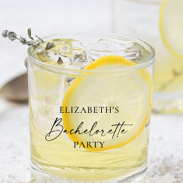 Moderner Minimalistischer Kalligraphie-Junggeselin Whiskyglas