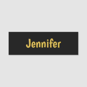 Moderner Minimalistischer Kalligraphiename Black G Namensschild