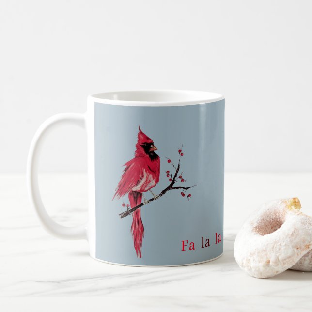 Moderner Minimalistischer Kardinal Kaffeetasse (Mit Donut)