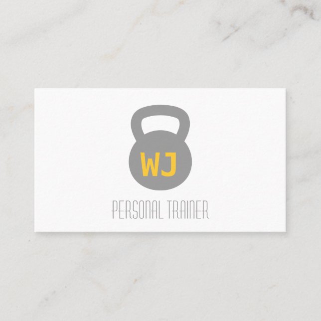Moderner Minimalistischer Kettlebell persönlicher Visitenkarte (Vorderseite)