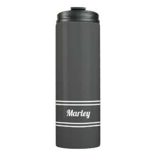 Moderner Minimalistischer Klassiker Niedlich Grau  Thermosbecher