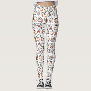 Moderner minimalistischer Kürbis – Oranges Abstrak Leggings