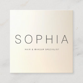 Moderner Minimalistischer Leuchtturm Ivory Cream S Quadratische Visitenkarte