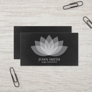 Moderner Minimalistischer Lotus Yoga Instructor Visitenkarte