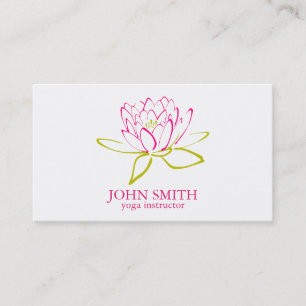 Moderner minimalistischer Lotus-Yoga-Lehrer Visitenkarte
