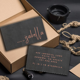 Moderner Minimalistischer Makeup-Künstlerskriptnam Visitenkarte