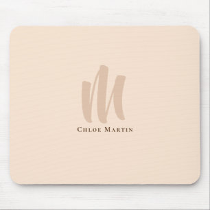 Moderner Minimalistischer Monogram Individuelle Na Mousepad