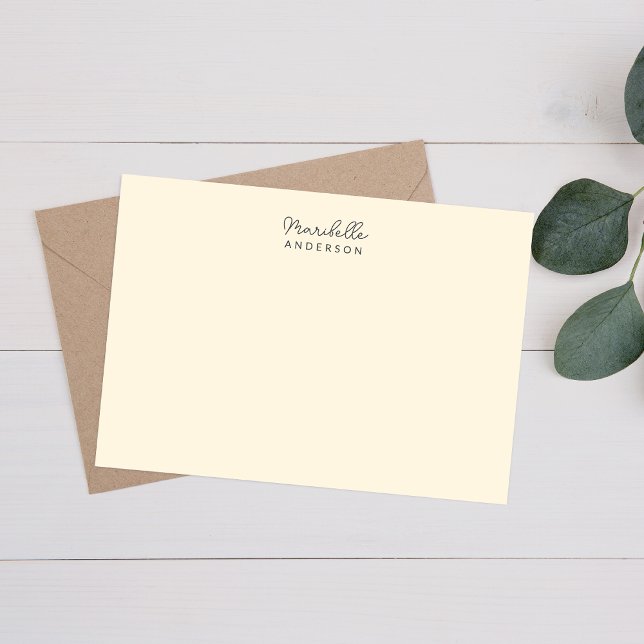 Moderner, Minimalistischer Monogramm-Name Briefpapier (Von Creator hochgeladen)