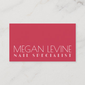 Moderner minimalistischer Nageldesigner Visitenkarte