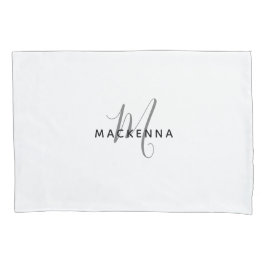 Moderner Minimalistischer Name für Monogram Kissenbezug