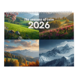 Moderner minimalistischer Natur-Kalender 2026 Kalender
