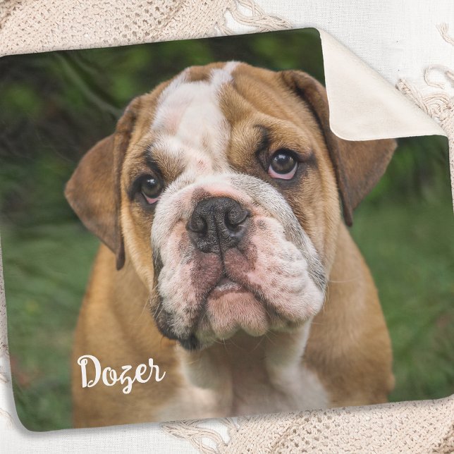 Moderner Minimalistischer Personalisierter Foto Hu Sherpadecke (Von Creator hochgeladen)