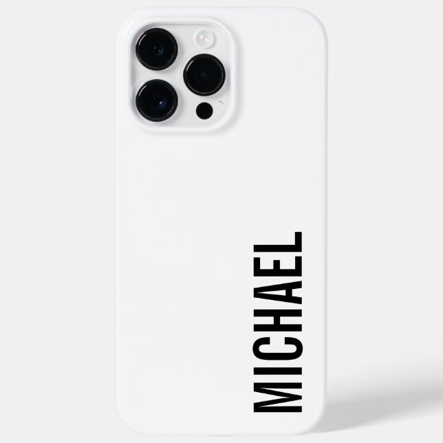 Moderner Minimalistischer Personalisierter Name Case-Mate iPhone Hülle (Rückseite)