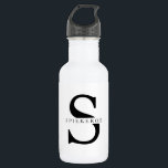 Moderner Minimalistischer Personalisierter Name Edelstahlflasche<br><div class="desc">Moderner Minimalistischer Personalisierter Name</div>