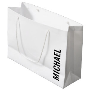 Moderner Minimalistischer Personalisierter Name Große Geschenktüte