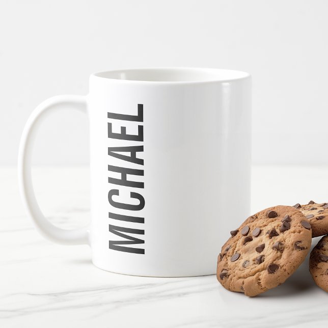 Moderner Minimalistischer Personalisierter Name Kaffeetasse (Von Creator hochgeladen)