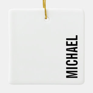 Moderner Minimalistischer Personalisierter Name Keramikornament