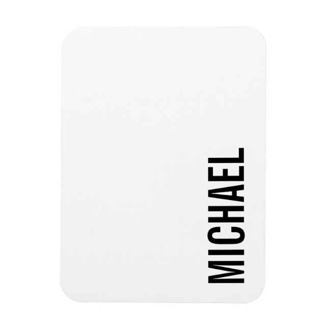 Moderner Minimalistischer Personalisierter Name Magnet (Vertikal)