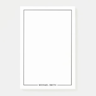 Moderner Minimalistischer personalisierter Name Post-it Klebezettel